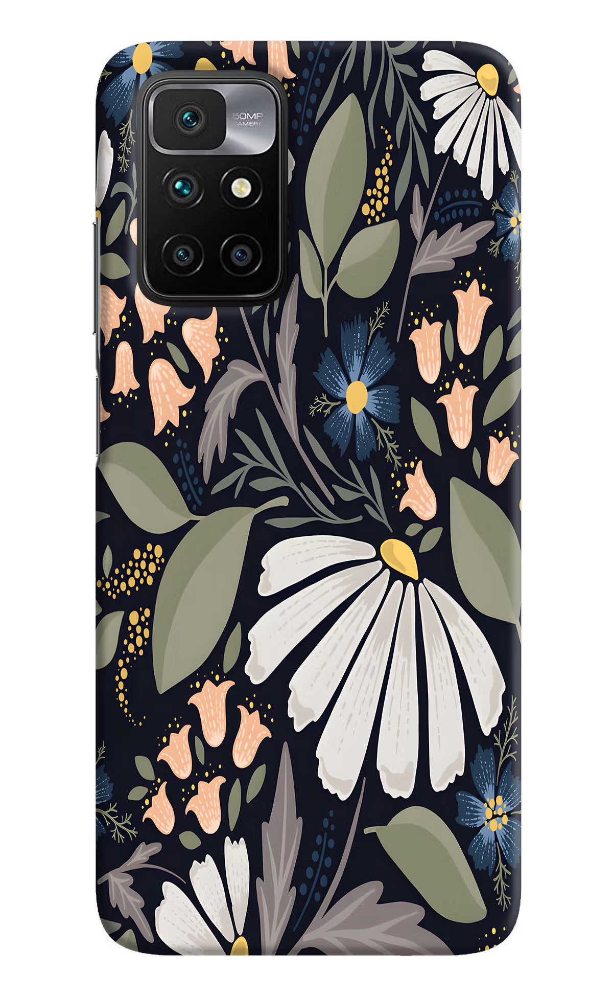 Flowers Art Redmi 10 Prime Hard Case Back Cover by Casekaro
