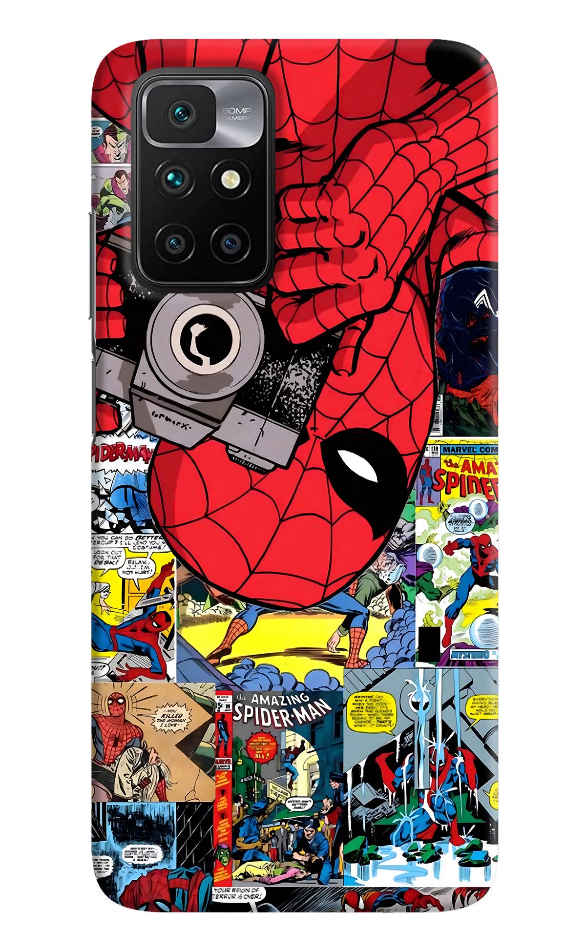 Spider Man Redmi 10 Prime Hard Case Back Cover by Casekaro