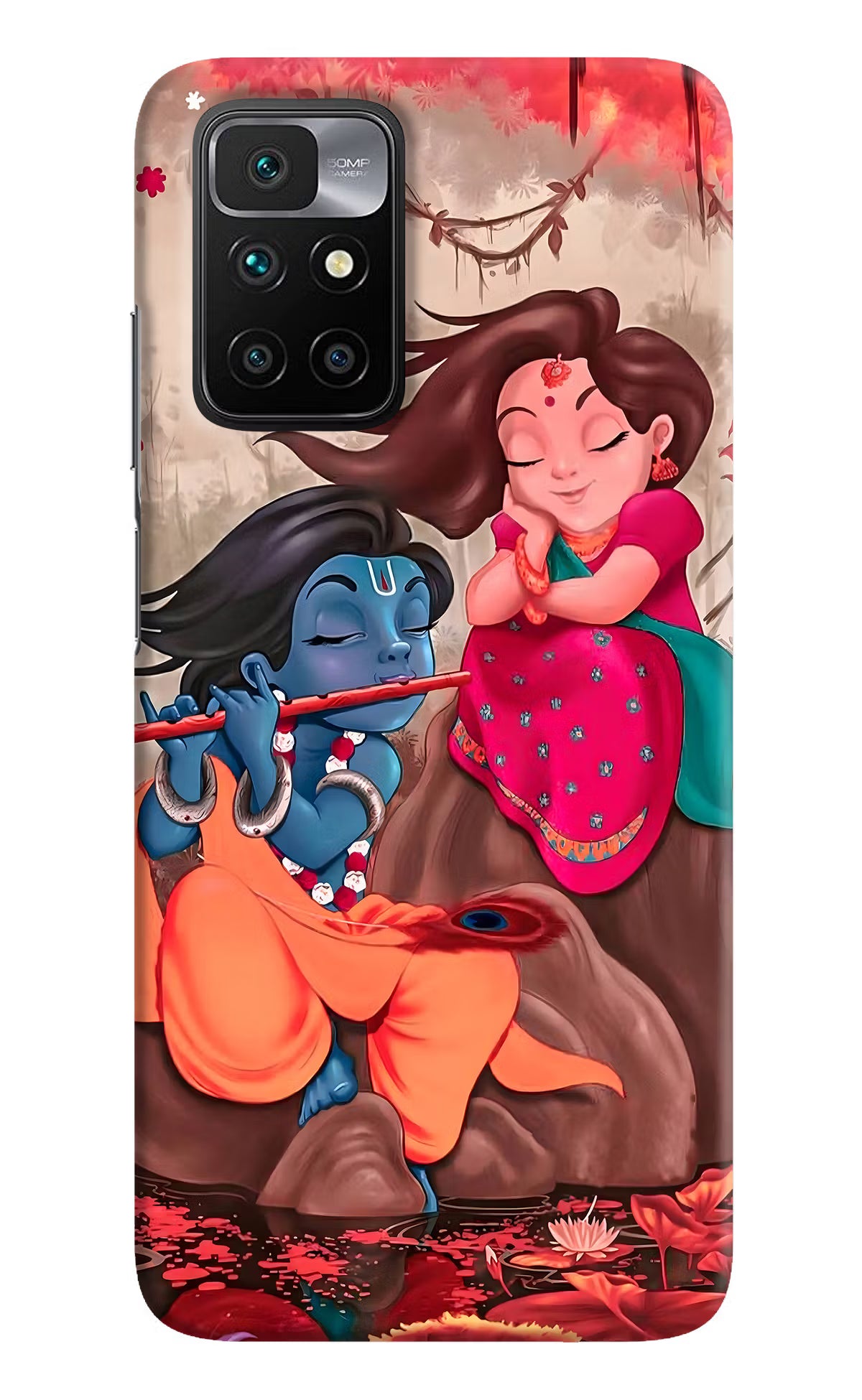 Radhe Krishna Redmi 10 Prime Hard Case Back Cover by Casekaro