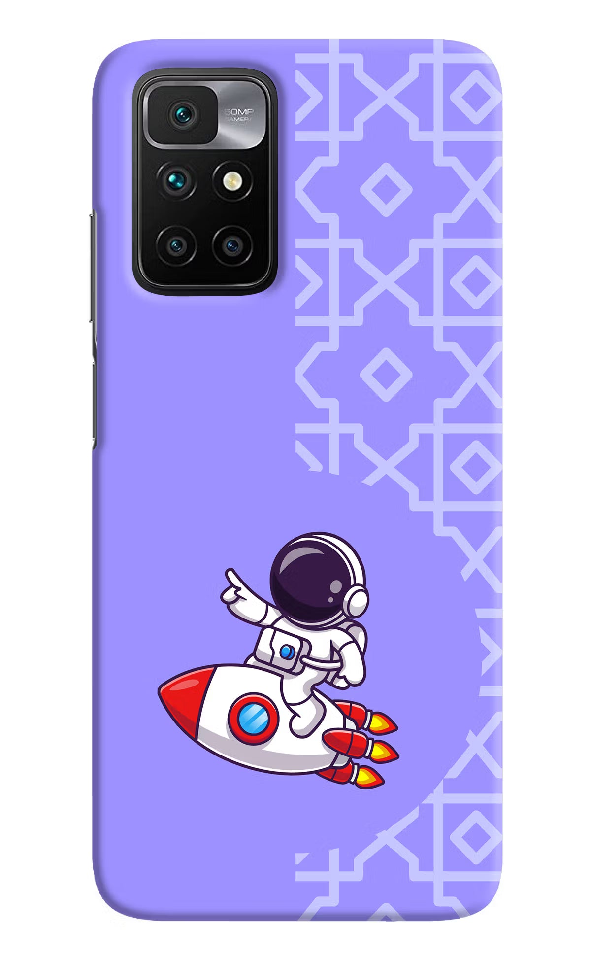 Cute Astronaut Redmi 10 Prime Hard Case Back Cover by Casekaro