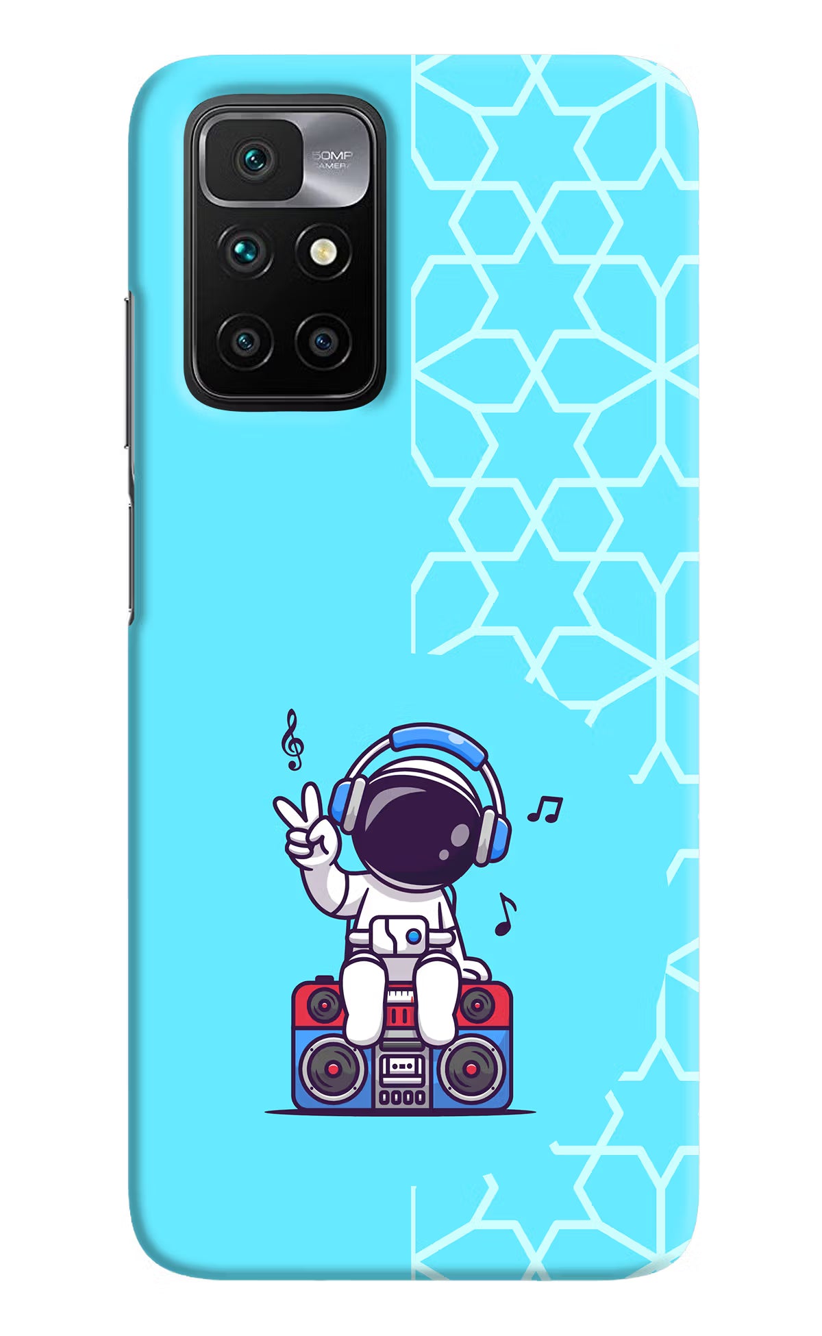 Cute Astronaut Chilling Redmi 10 Prime Hard Case Back Cover by Casekaro