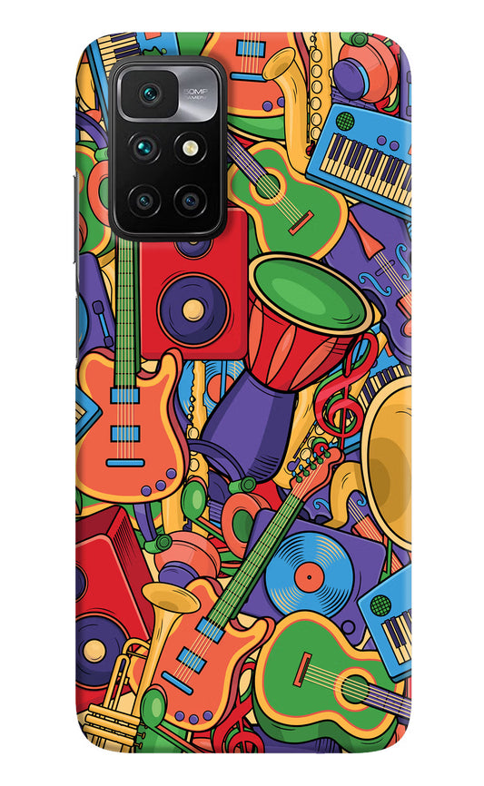 Music Instrument Doodle Redmi 10 Prime Hard Case Back Cover by Casekaro