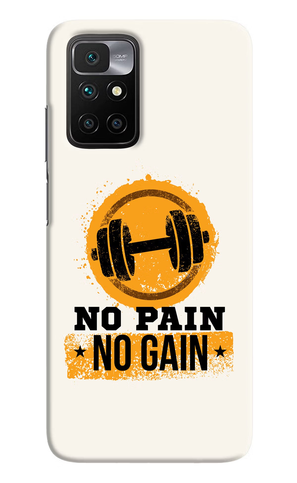No Pain No Gain Redmi 10 Prime Hard Case Back Cover by Casekaro