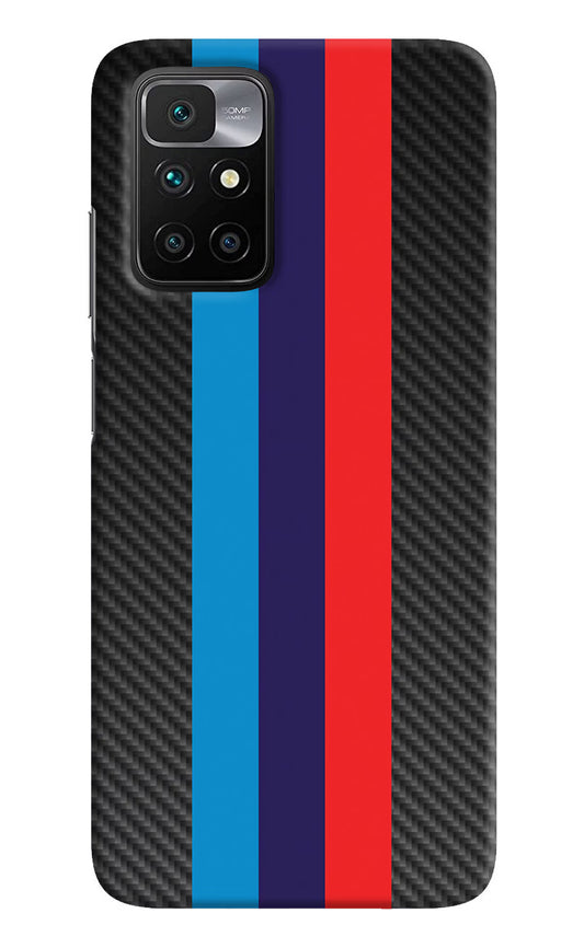 BMW Stripes Pattern Redmi 10 Prime Hard Case Back Cover by Casekaro