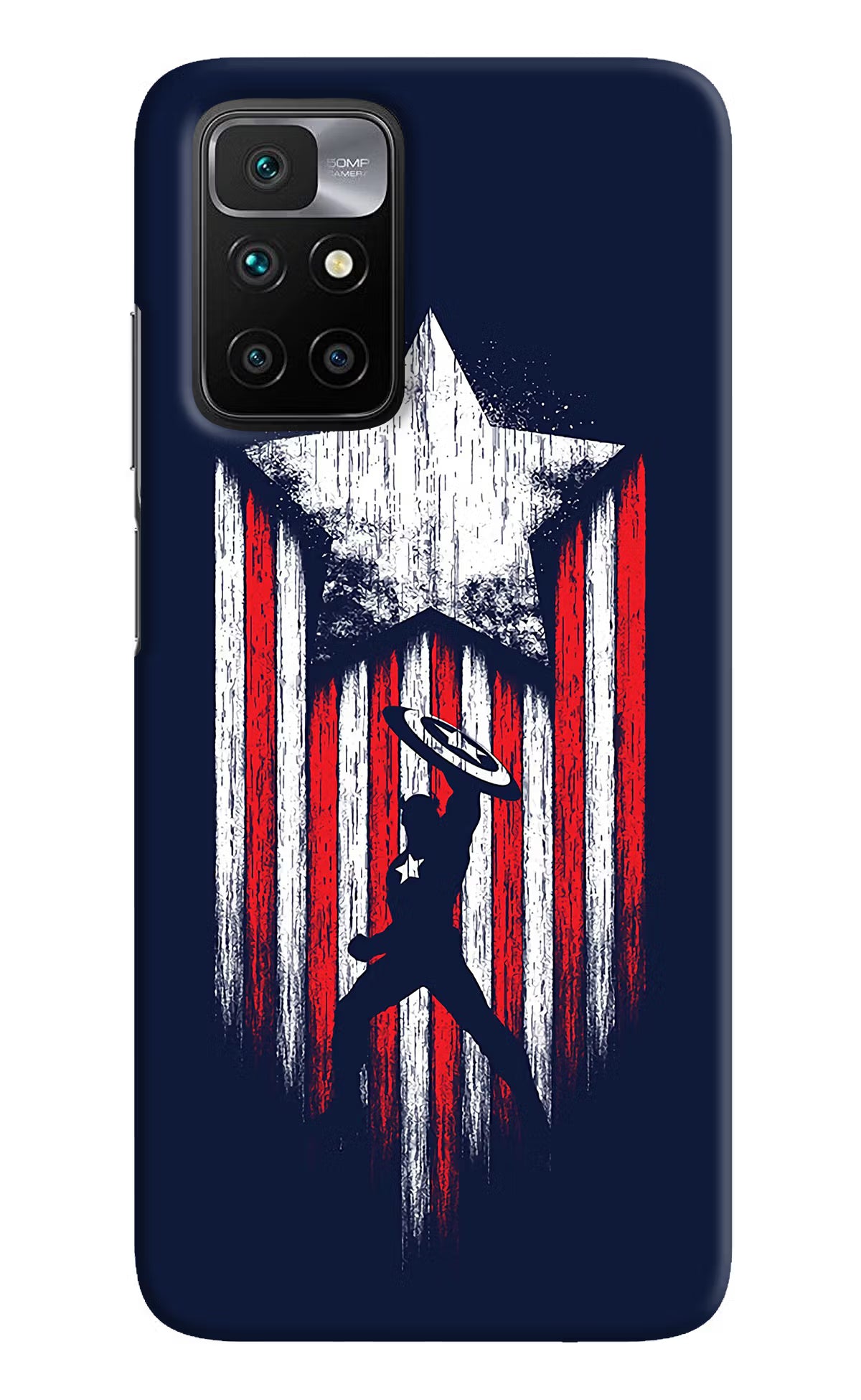 Captain America Marvel Art Redmi 10 Prime Hard Case Back Cover by Casekaro