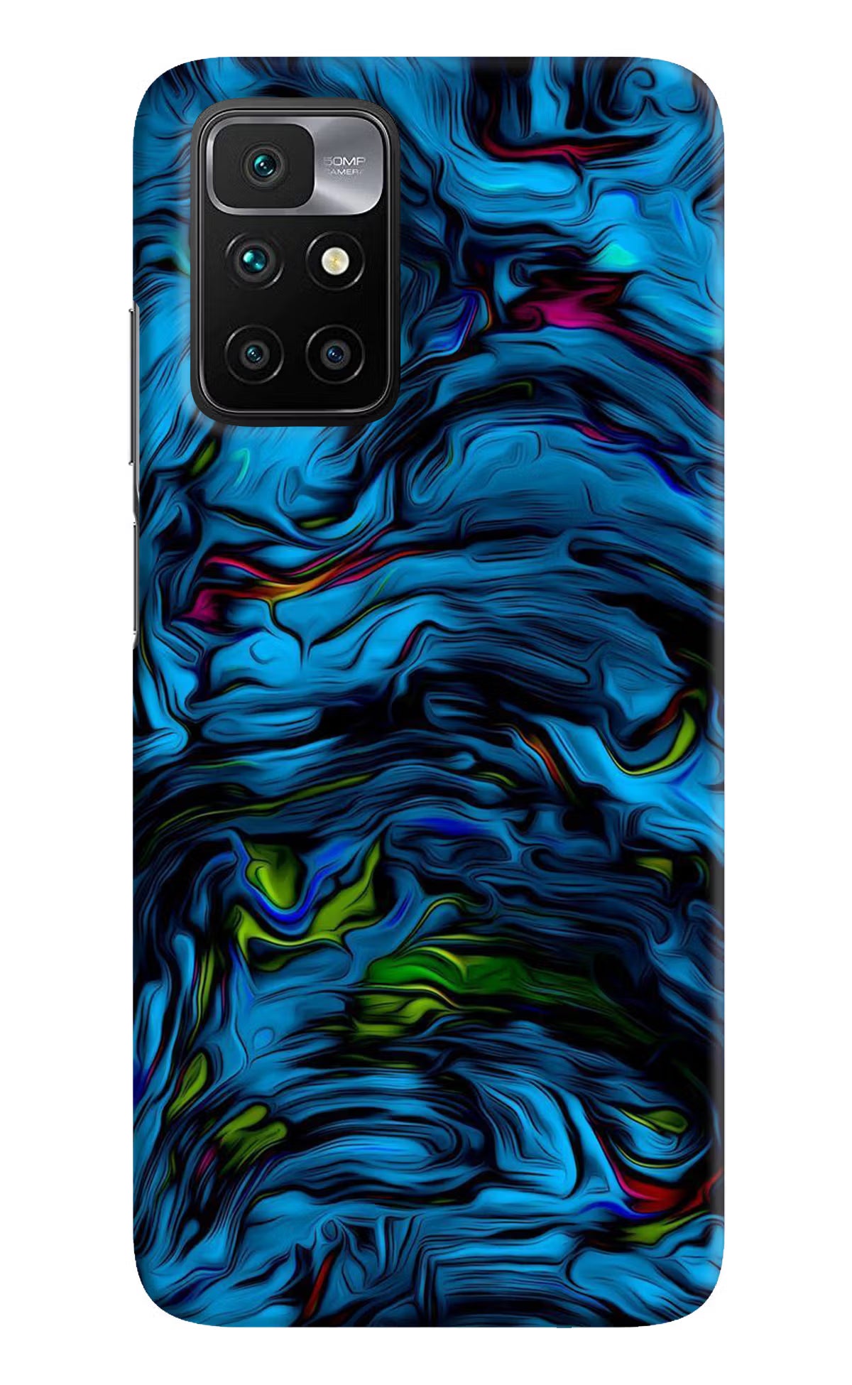 Dark Blue Abstract Redmi 10 Prime Hard Case Back Cover by Casekaro