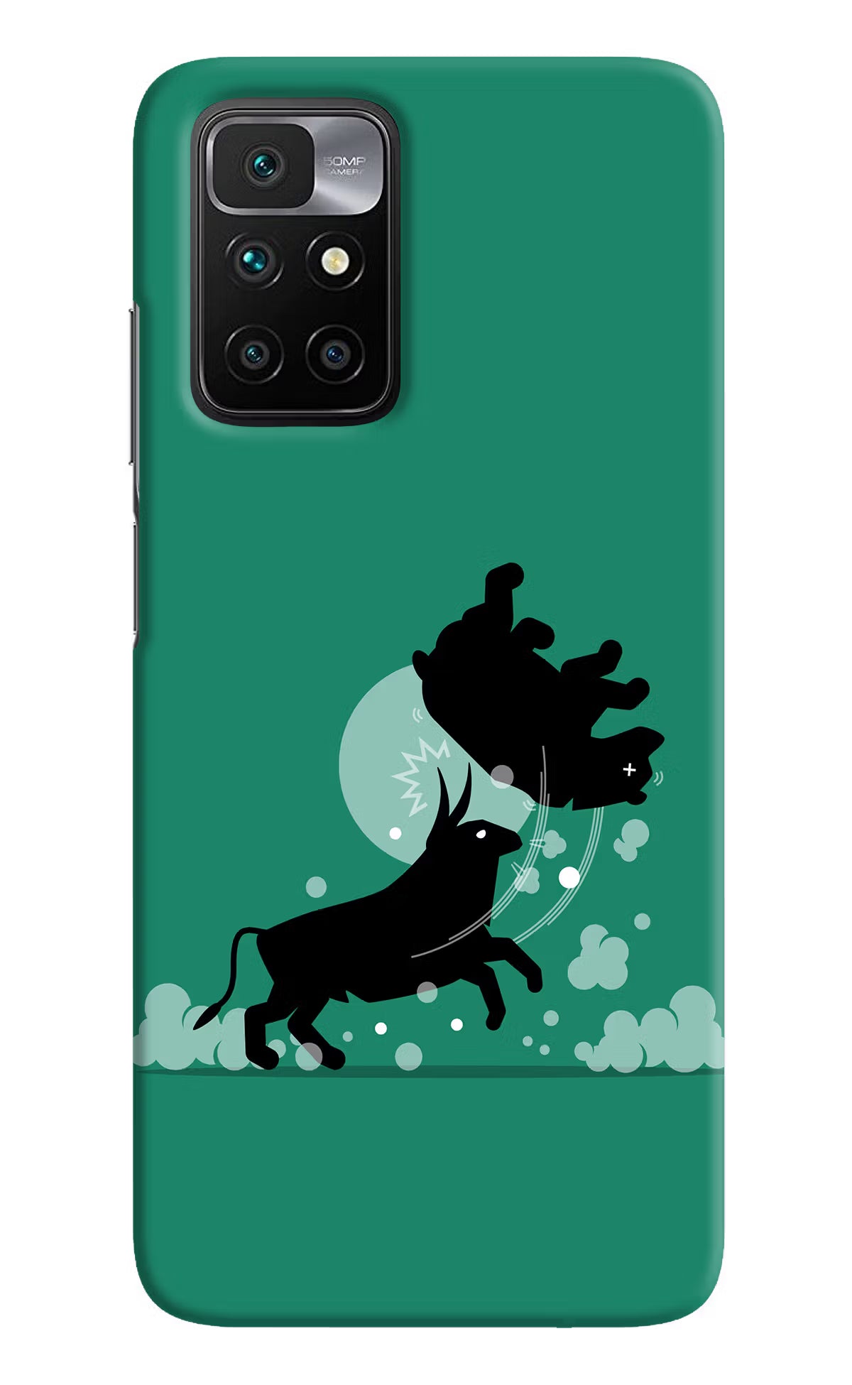 Bull Conqueror Redmi 10 Prime Hard Case Back Cover by Casekaro