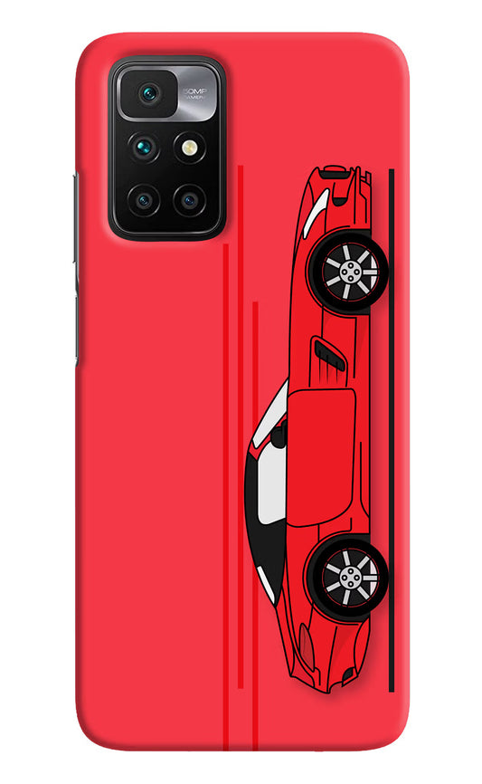 Red Velocity Redmi 10 Prime Hard Case Back Cover by Casekaro