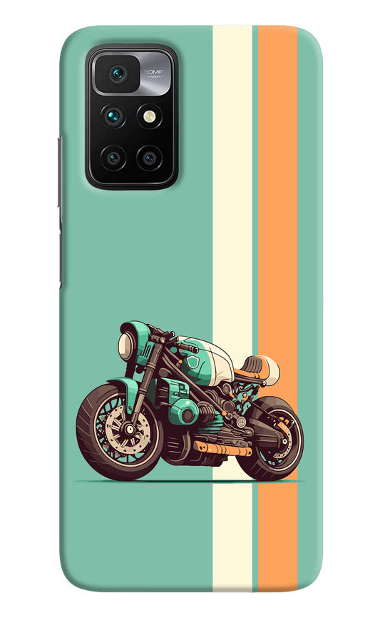 Striped Moto Drift Redmi 10 Prime Hard Case Back Cover by Casekaro
