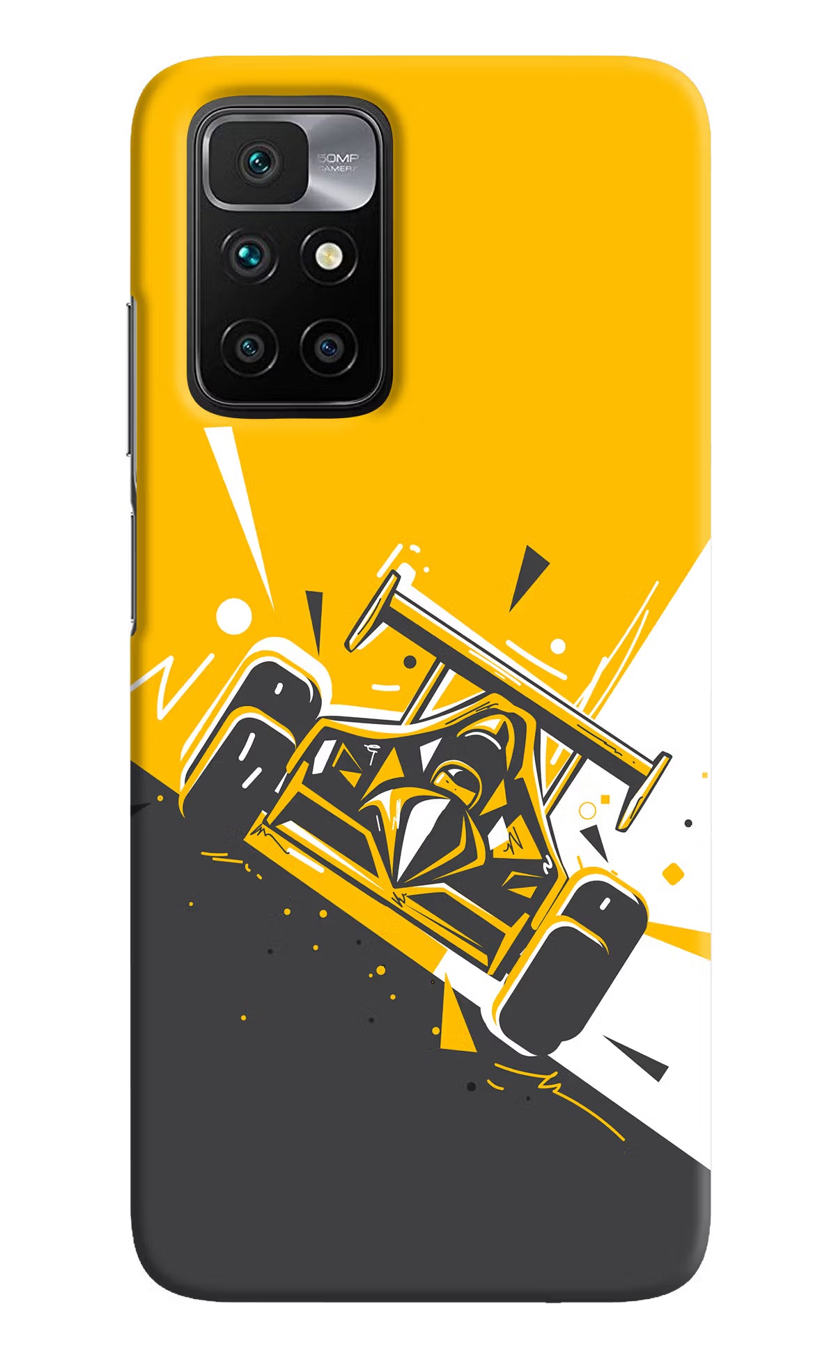 Track King Redmi 10 Prime Hard Case Back Cover by Casekaro