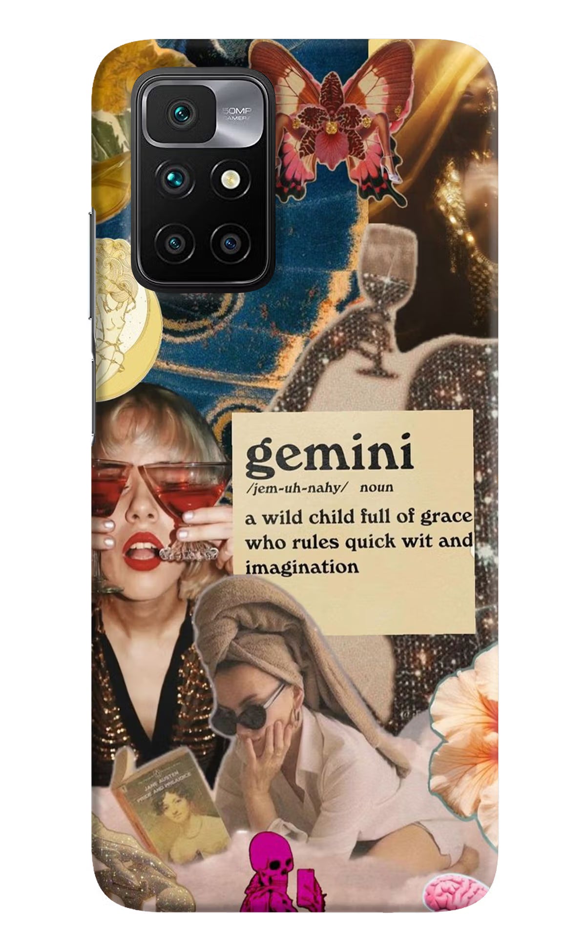 Gemini Zodiac Redmi 10 Prime Hard Case Back Cover by Casekaro