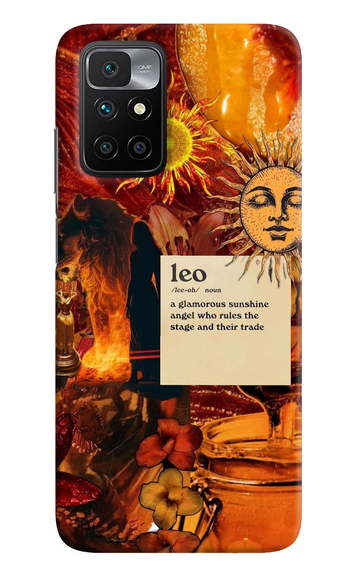 Leo Zodiac Redmi 10 Prime Hard Case Back Cover by Casekaro
