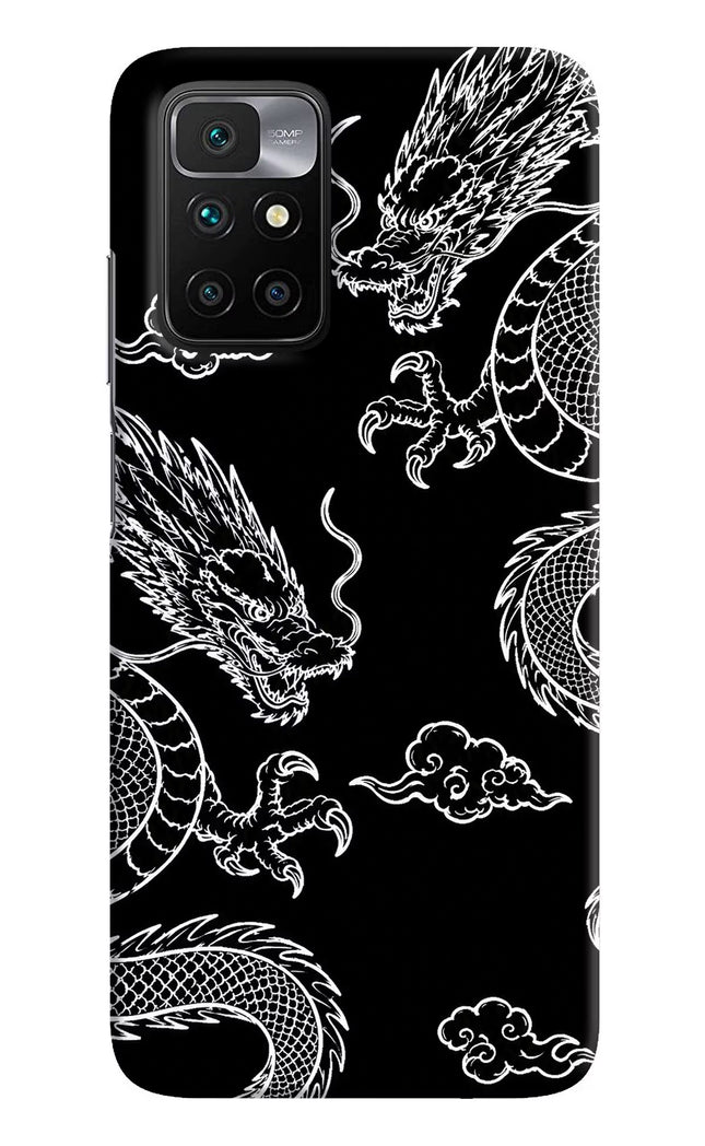 Twin Dragons Redmi 10 Prime Hard Case Back Cover by Casekaro