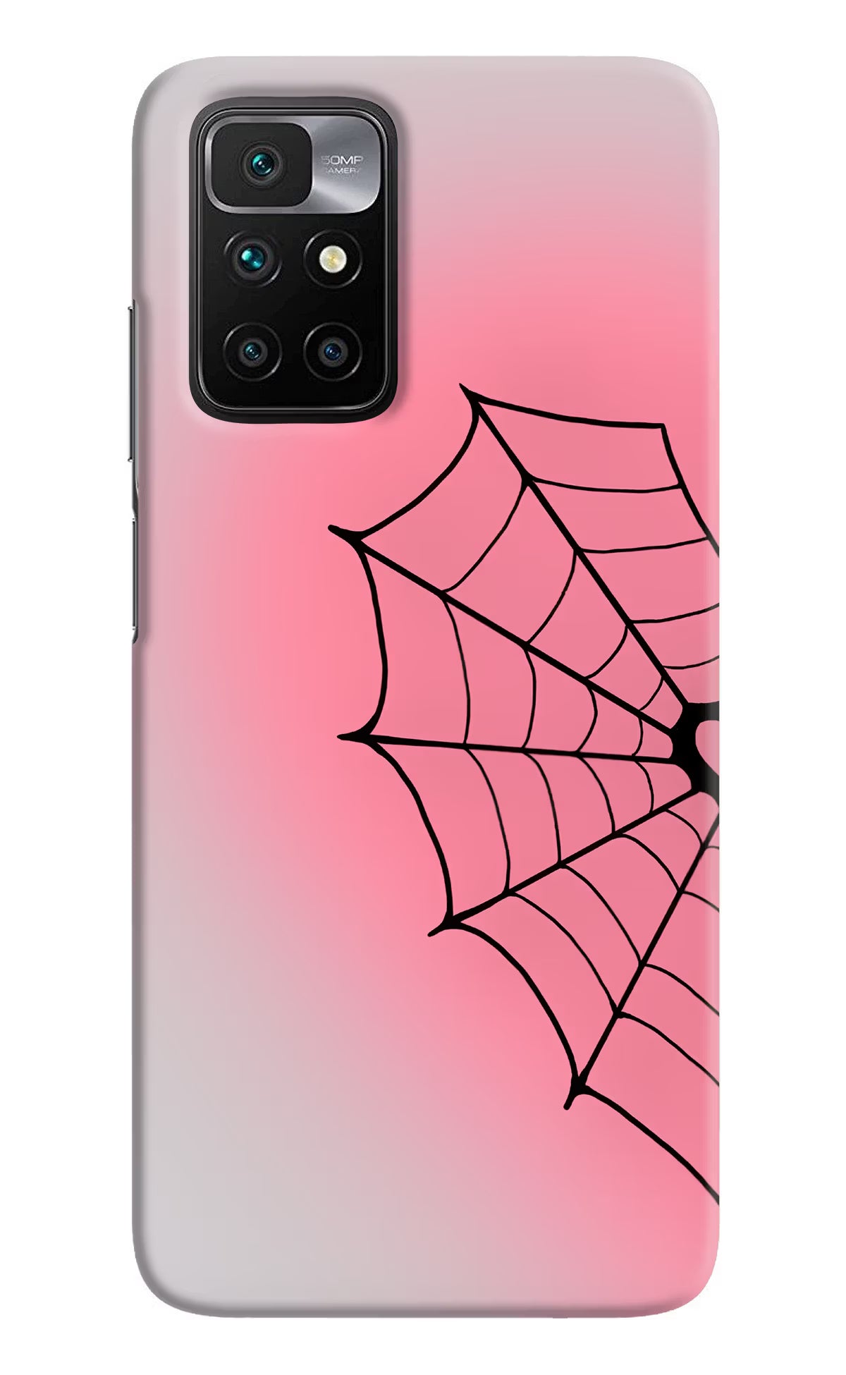 Pink Web Redmi 10 Prime Back Cover