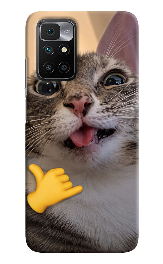 Silly Cat Call Redmi 10 Prime Hard Case Back Cover by Casekaro