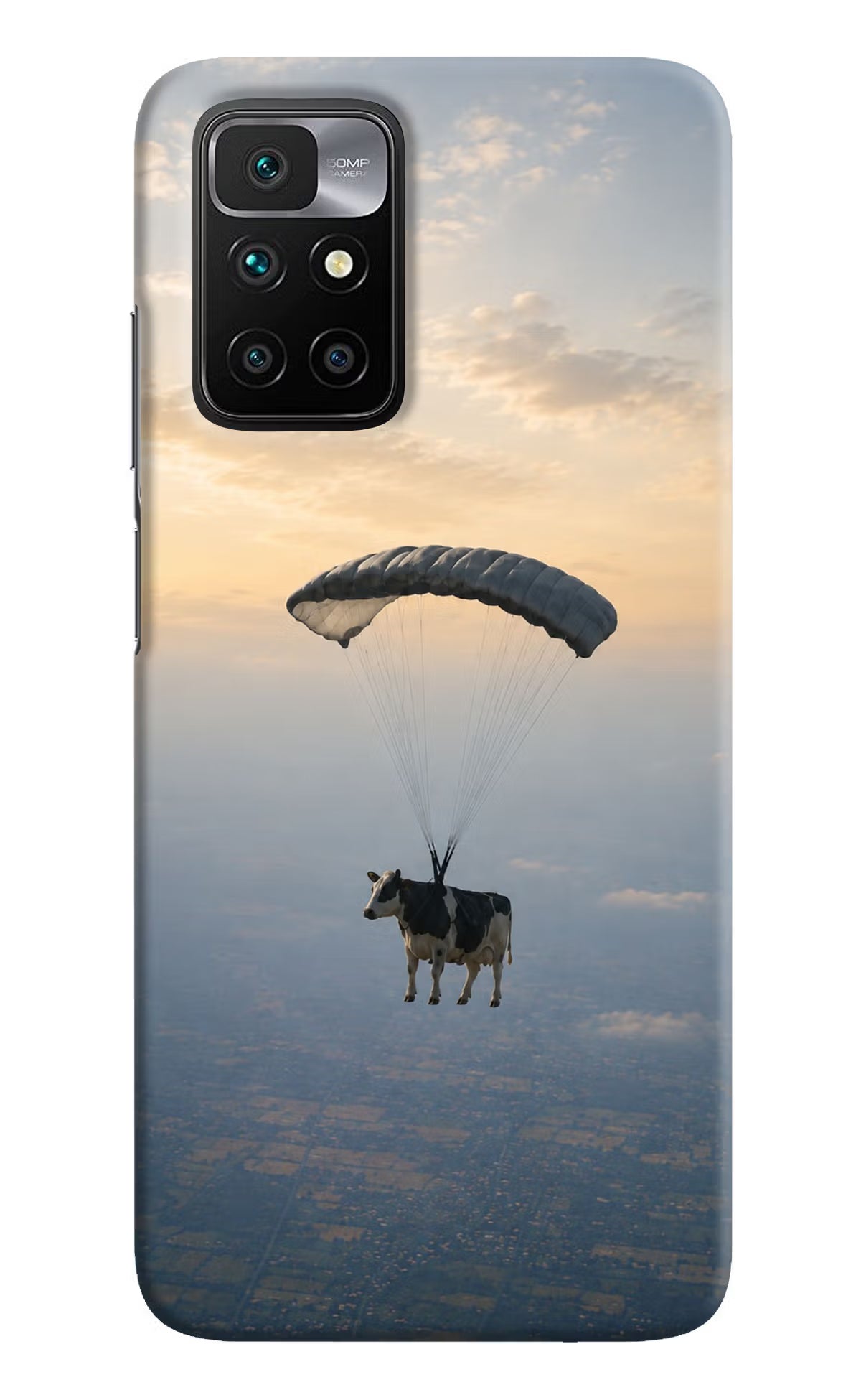 Skydiving Cow Redmi 10 Prime Back Cover