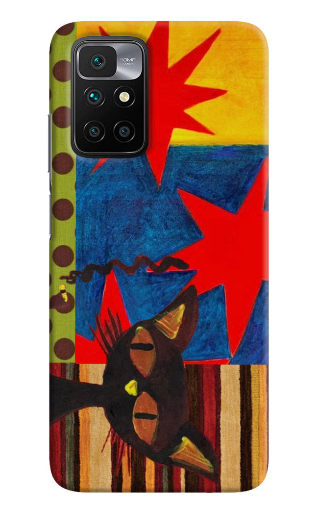 Pop Cat Redmi 10 Prime Hard Case Back Cover by Casekaro