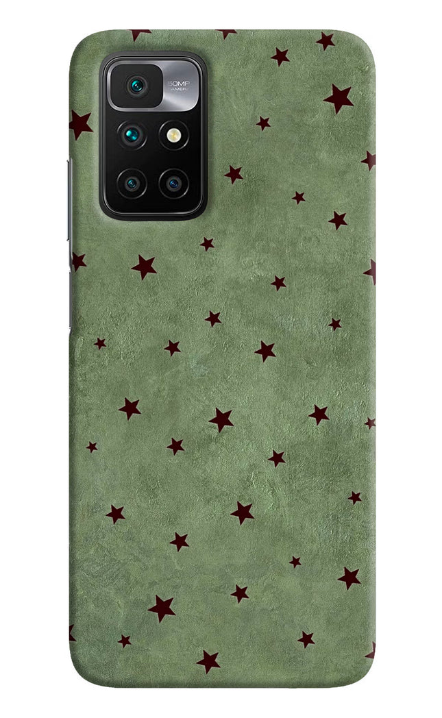 Green Stars Redmi 10 Prime Hard Case Back Cover by Casekaro