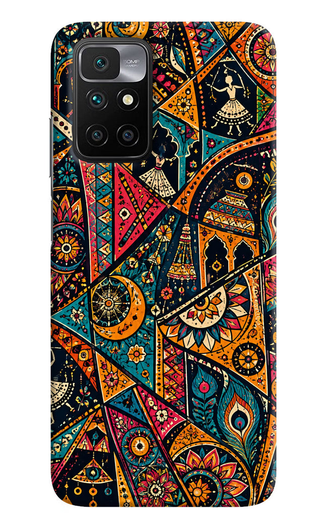 Folk Print Redmi 10 Prime Hard Case Back Cover by Casekaro