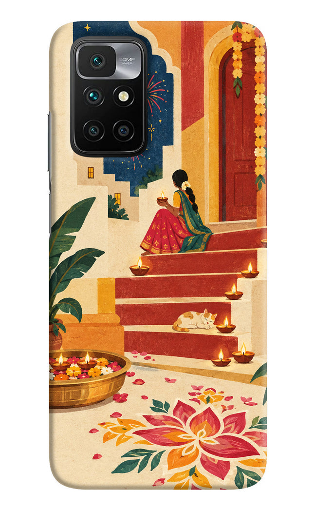 Diwali Rangoli Redmi 10 Prime Back Cover