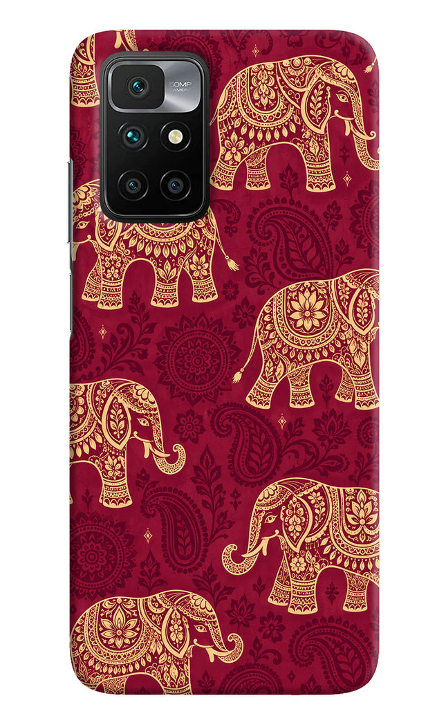 Maroon Elephant Redmi 10 Prime Back Cover