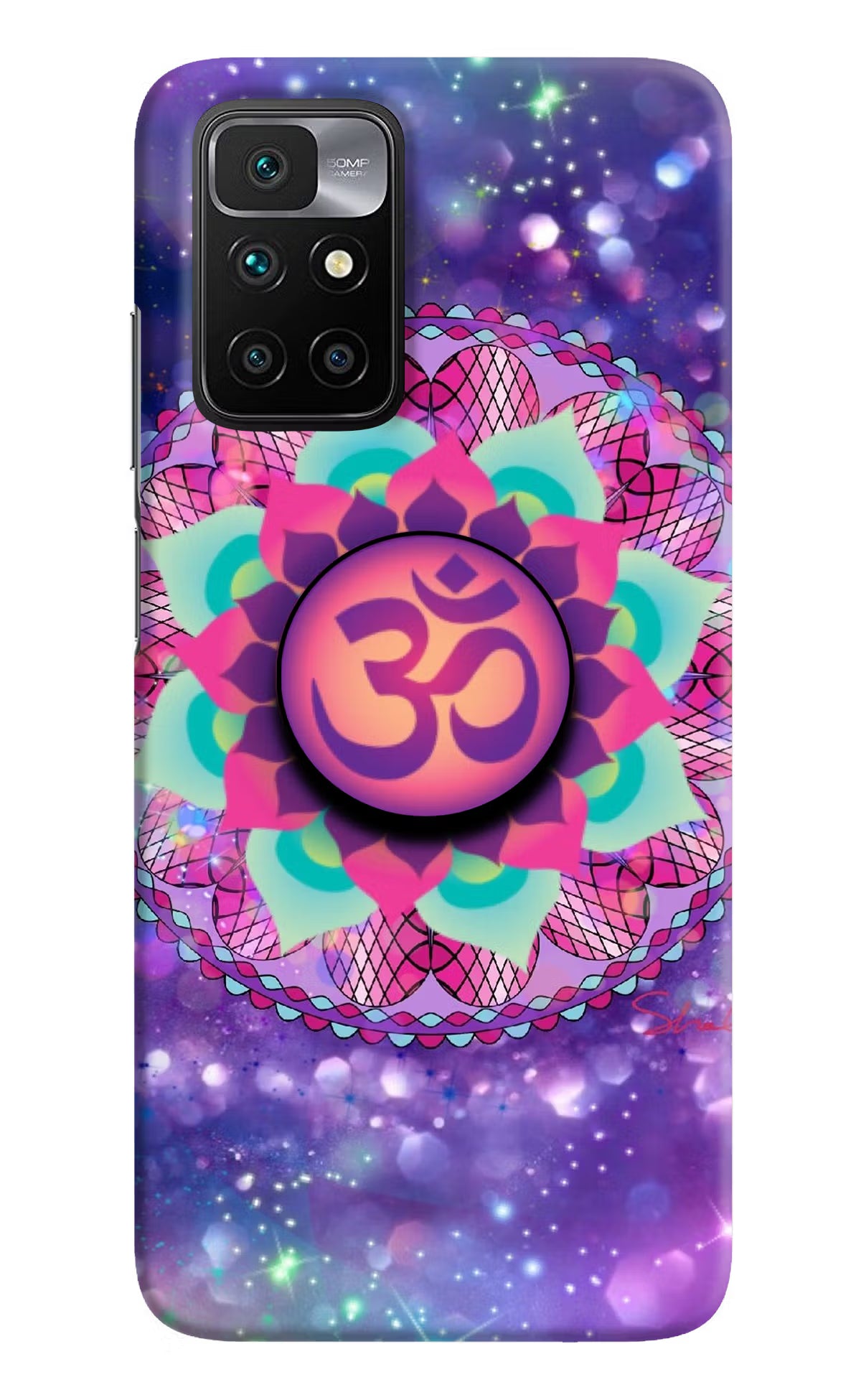 Om Purple Redmi 10 Prime Pop Case by Casekaro