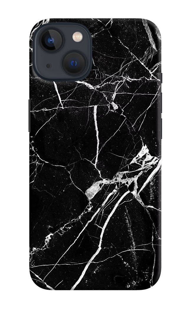 Black Marble Pattern iPhone 13 Hard Case Back Cover by Casekaro
