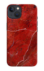 Red Marble Design iPhone 13 Hard Case Back Cover by Casekaro