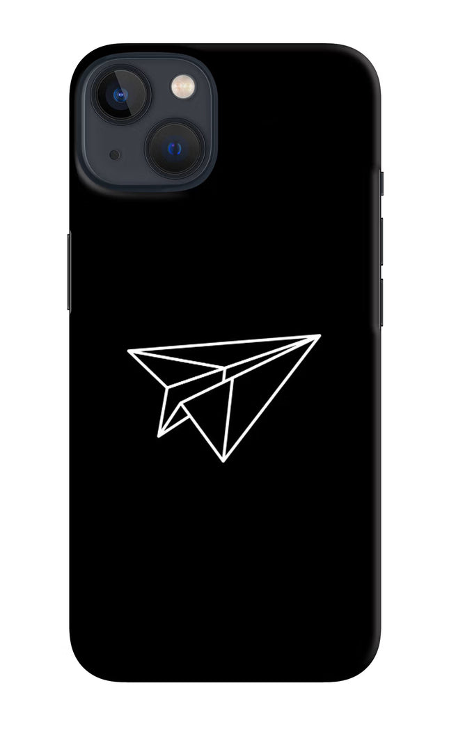 Paper Plane White iPhone 13 Hard Case Back Cover by Casekaro
