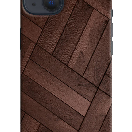 Wooden Texture Design iPhone 13 Hard Case Back Cover by Casekaro