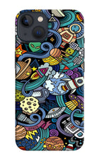Space Abstract iPhone 13 Hard Case Back Cover by Casekaro