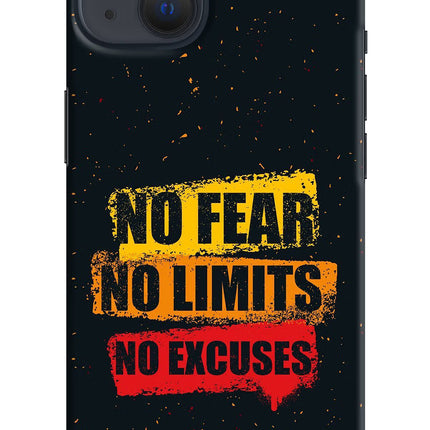 No Fear No Limits No Excuse iPhone 13 Hard Case Back Cover by Casekaro