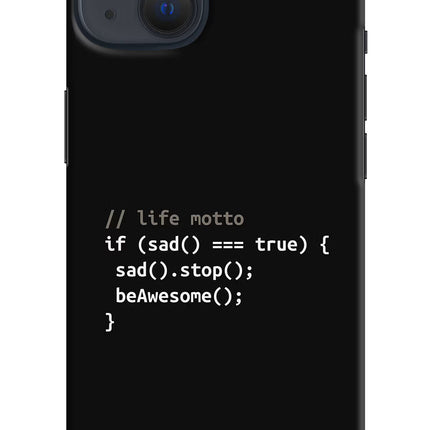 Life Motto Code iPhone 13 Hard Case Back Cover by Casekaro
