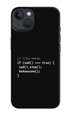Life Motto Code iPhone 13 Hard Case Back Cover by Casekaro