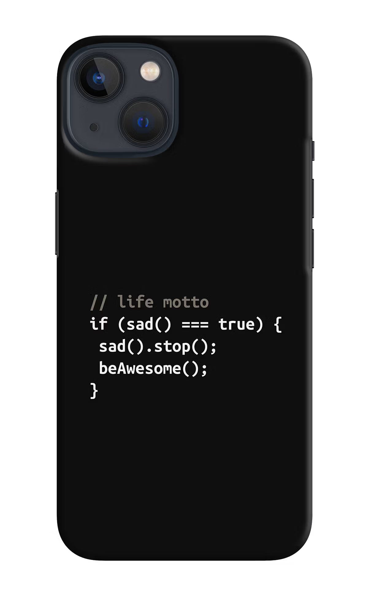 Life Motto Code iPhone 13 Hard Case Back Cover by Casekaro