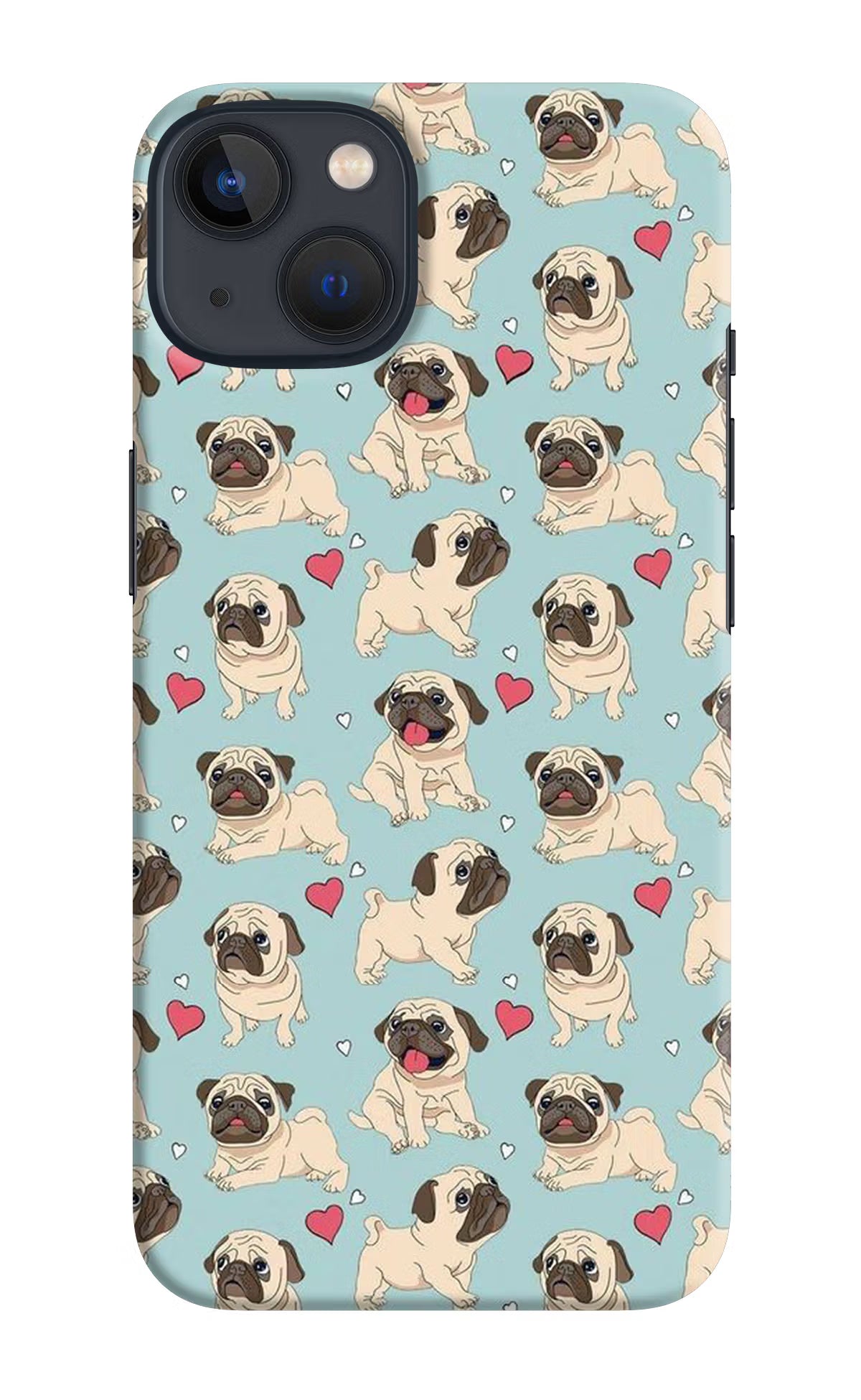 Pug Dog iPhone 13 Hard Case Back Cover by Casekaro