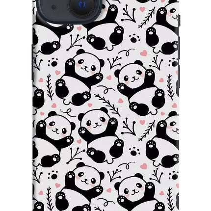 Cute Panda iPhone 13 Hard Case Back Cover by Casekaro