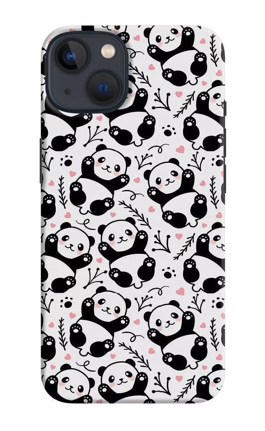 Cute Panda iPhone 13 Hard Case Back Cover by Casekaro