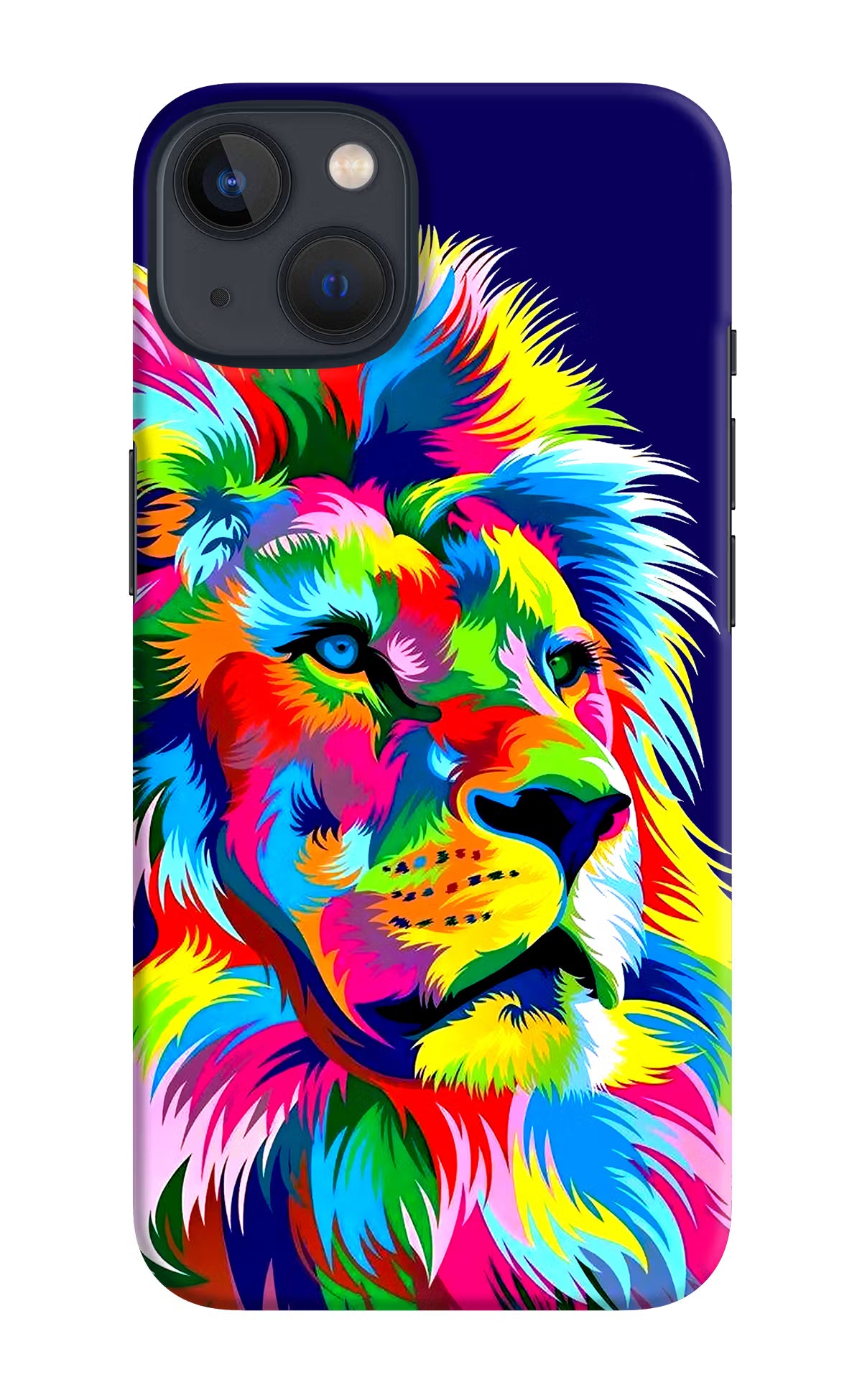 Vector Art Lion iPhone 13 Hard Case Back Cover by Casekaro