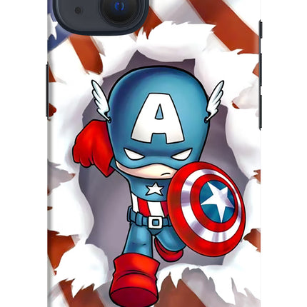 Captain America iPhone 13 Hard Case Back Cover by Casekaro