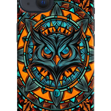 Angry Owl Art iPhone 13 Hard Case Back Cover by Casekaro