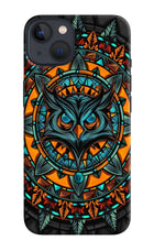 Angry Owl Art iPhone 13 Hard Case Back Cover by Casekaro