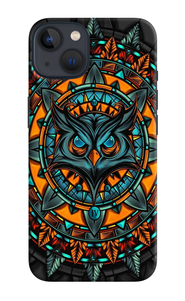 Angry Owl Art iPhone 13 Hard Case Back Cover by Casekaro