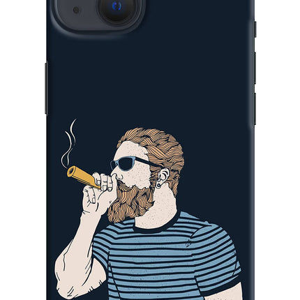 Smoking iPhone 13 Hard Case Back Cover by Casekaro