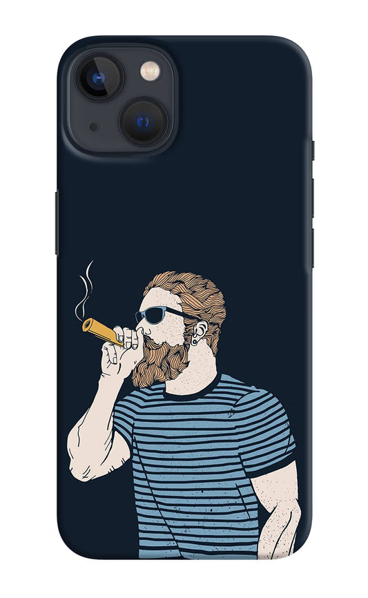 Smoking iPhone 13 Hard Case Back Cover by Casekaro