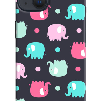 Elephants iPhone 13 Hard Case Back Cover by Casekaro
