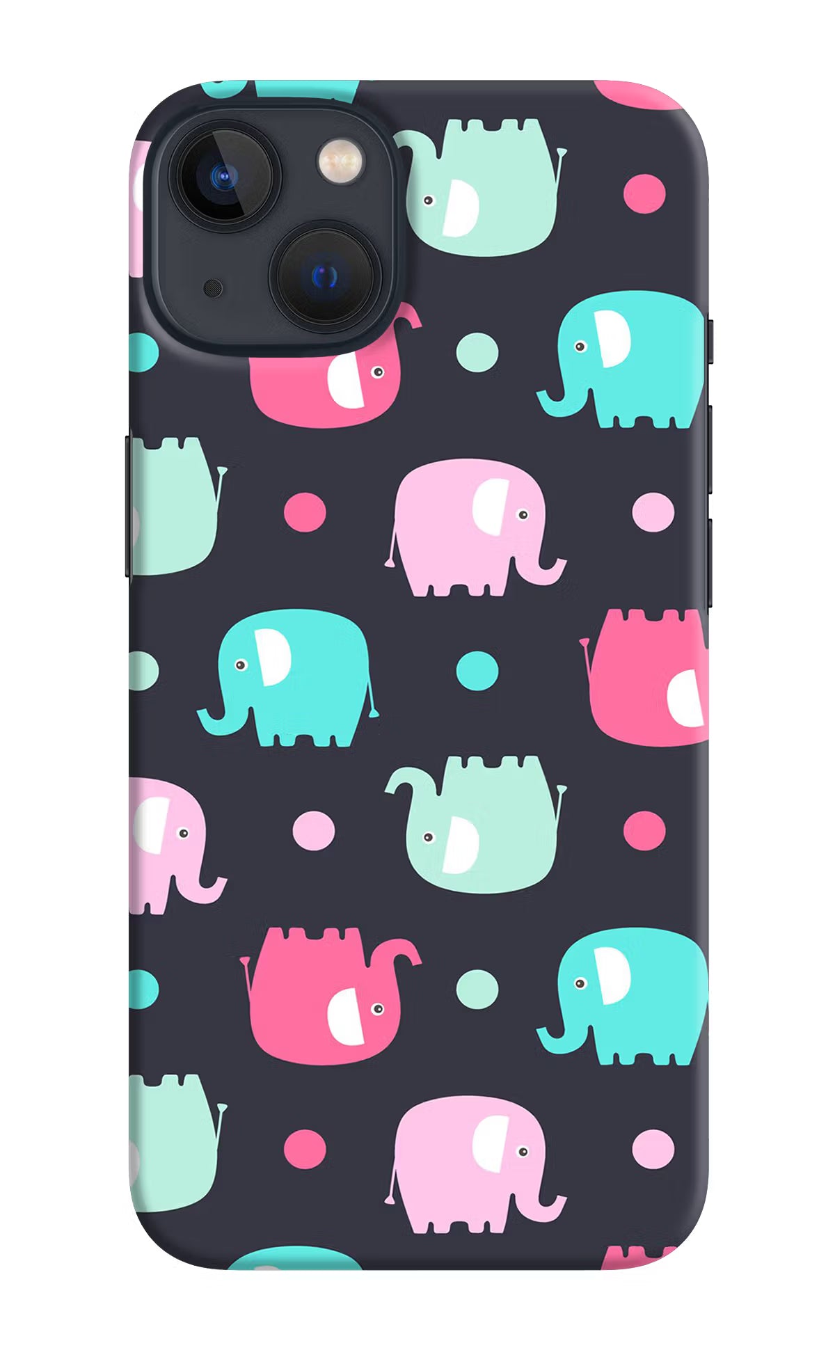 Elephants iPhone 13 Hard Case Back Cover by Casekaro