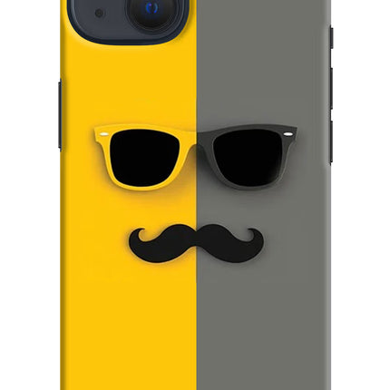 Sunglasses with Mustache iPhone 13 Hard Case Back Cover by Casekaro