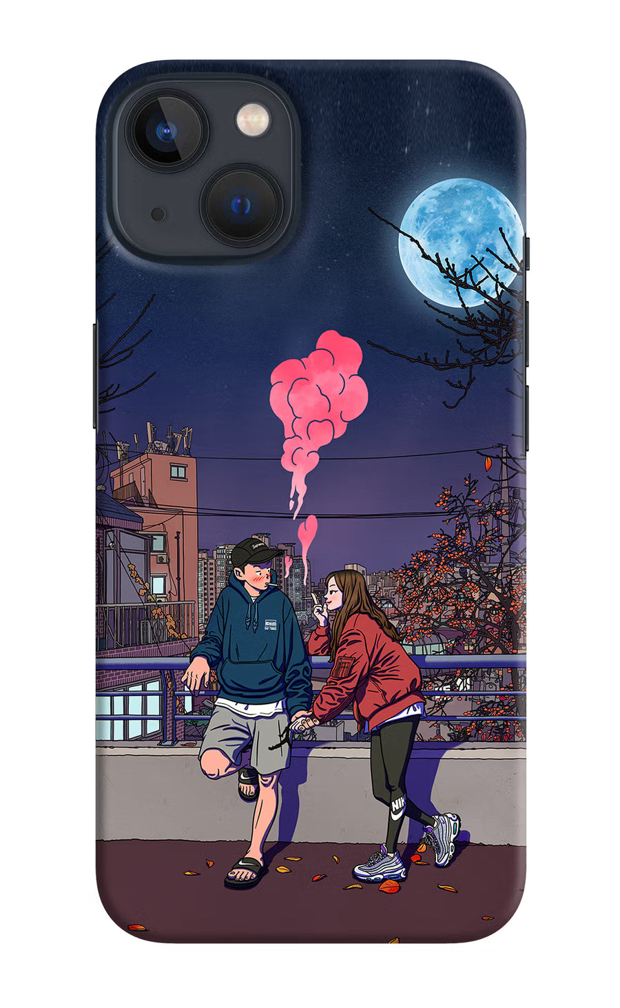 Chilling Couple iPhone 13 Back Cover, Hard case