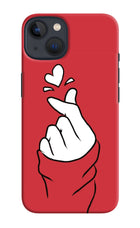 Korean Love Sign iPhone 13 Hard Case Back Cover by Casekaro